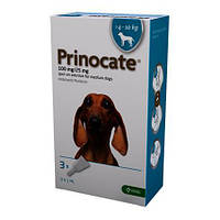 Прінокат Prinocate Medium Dog для середніх собак вагою 4-10 кг краплі від бліх та кліщів, 3 піпетки по 1 мл