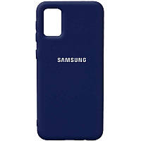 Чохол Silicone Cover Full Protective (AA) для Samsung Galaxy A02s Темно-синій/Midnight blue