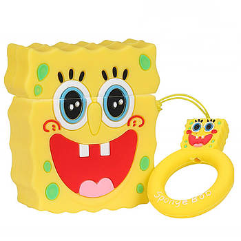 Чехол Case 3D для AirPods Sponge Bob (28) губка боб