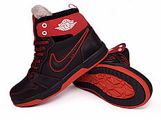 Тепле взуття для підлітків кеди шкіряні дитячі черевики зимові кросівки для хлопчиків от 32 до 40