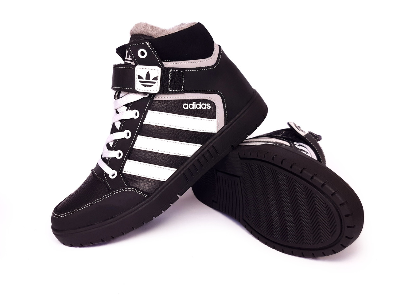 Дитячі зимові черевики для хлопчиків шкіряні кросівки для підлітків з хутром розмір:32,33,34,35,36,37,38,39,4 41