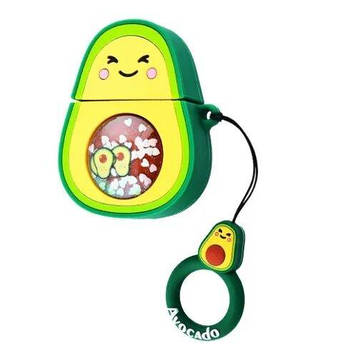 Чохол Case 3D для AirPods Avacado Shy (21) авокадо милий блискітки