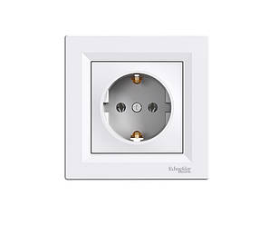 Asfora розетка з заземленням біла Schneider Electric, EPH2900121