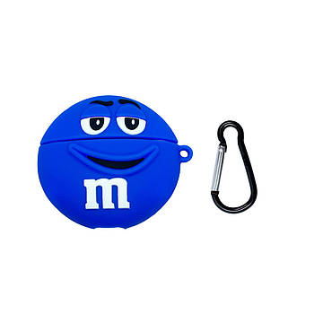 Чохол Case 3D для AirPods M&M's Blue (05) блакитний