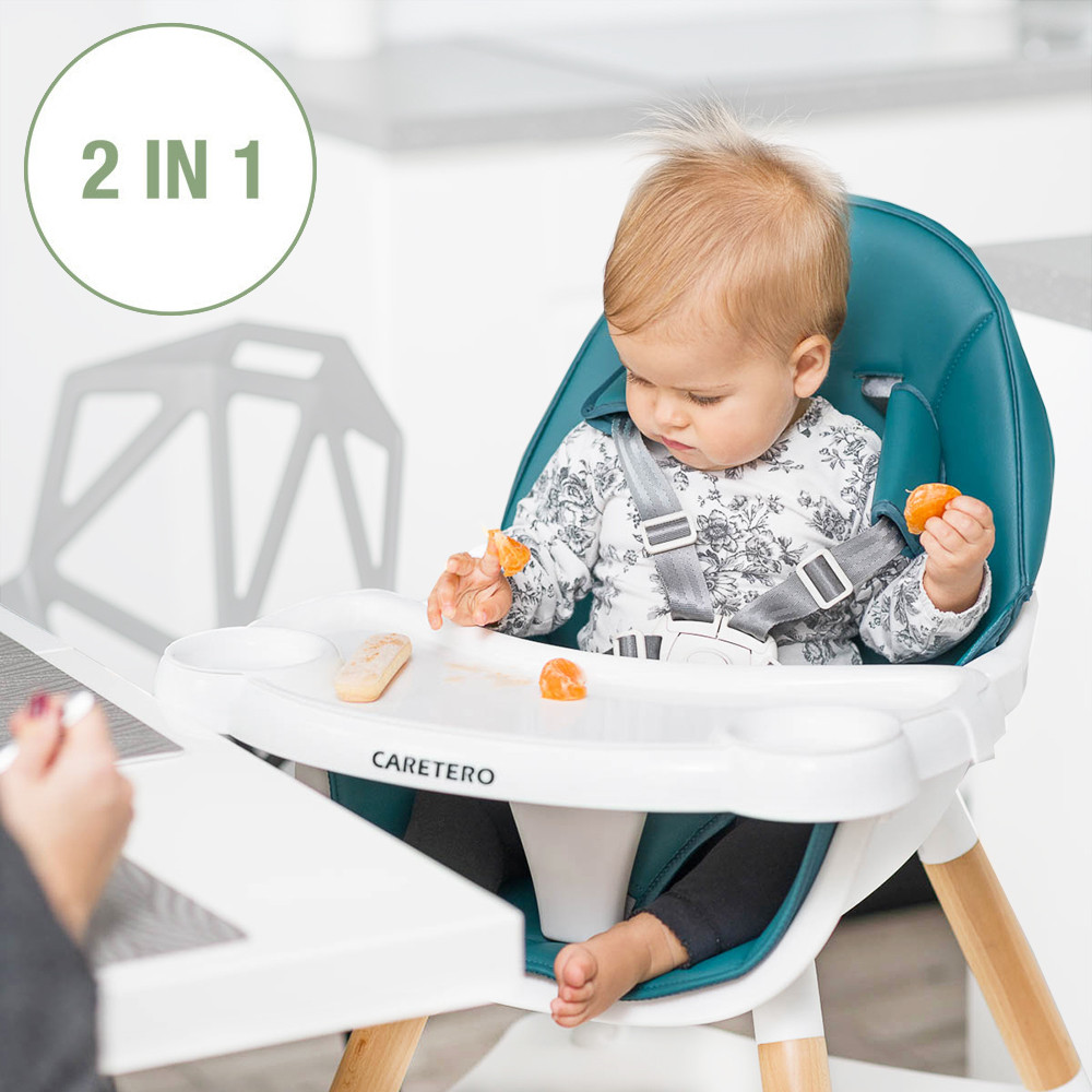 Стільчик для годування 2 в 1 Caretero Tuva - Dark Green