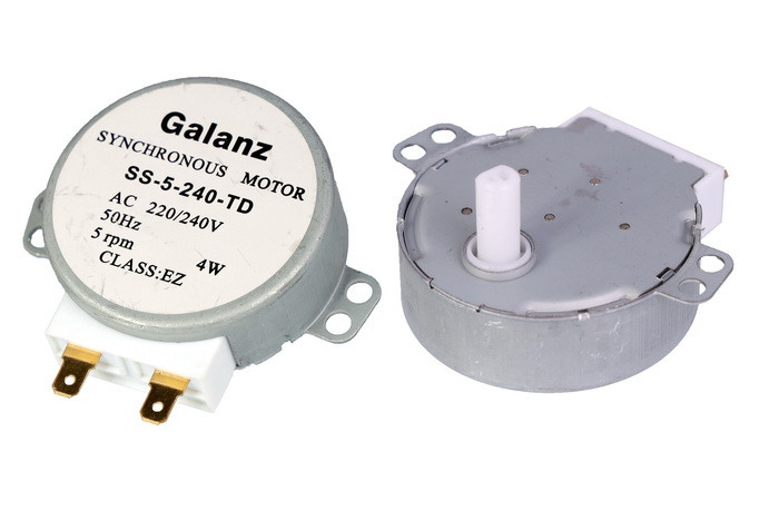 Двигун (мотор) тарілки для микроволновий печі, 220V 4W 5rpm d=6*7mm L=16mm