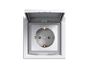 Asfora розетка з кришкою IP44 біла Schneider Electric, EPH3100321
