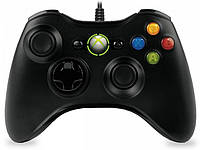 Ігровий провідний контролер для консолі Xbox 360 джойстик для ікс бокс геймпад чорний USB controller