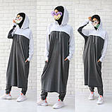 Закритий жіночий костюм із довгою тунікою і штанами, фото 5