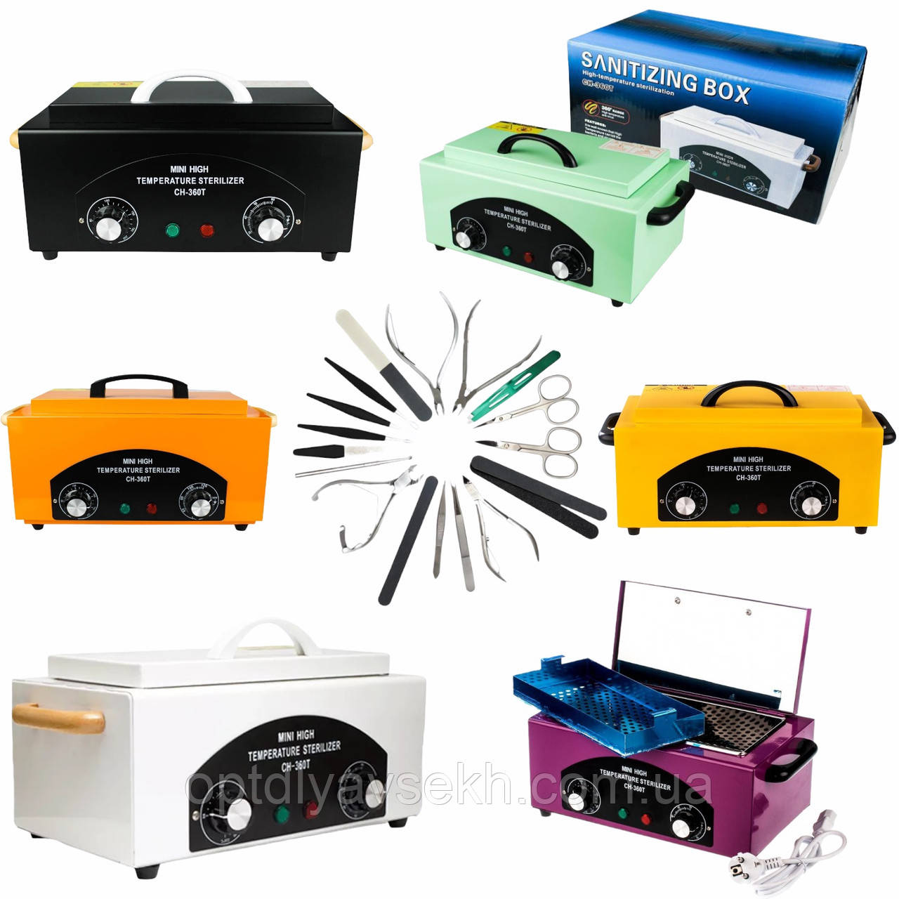 Сухожарова шафа CH-360 T на 1,8 л. для стерилізації інструментів, 300 Вт., фото 1