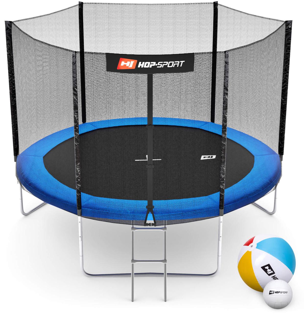 Батут Hop-Sport 10ft (305 cm) синій із зовнішньою сіткою