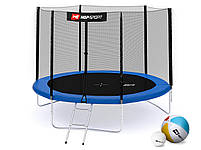 Батут Hop-Sport 10ft (305 cm) синій із зовнішньою сіткою, фото 4