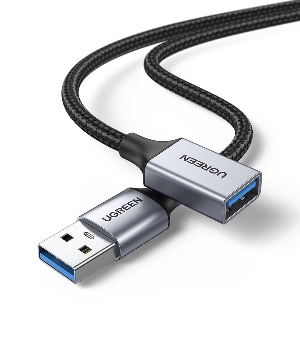 Подовжувач Ugreen USB 3.0 AM / AF штекер - роз'єм з нейлоновою опліткою 1М (US115)