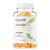 Vitamin E Natural Tocopherols Complex OstroVit 90 капсул