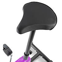 Велотренажер Hop-Sport HS-010H Rio фіолетовий для домашніх тренувань із регульованим сидінням і дисплеєм, фото 7