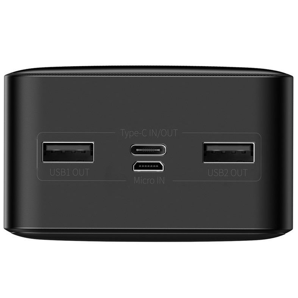 mAh Baseus Bipow Digital Display 2USB+Type-C 15W Black Универсальная батарея Li-Pol От USB micro Type-C USBx2 Черный