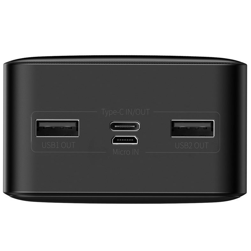 mAh Baseus Bipow Digital Display 2USB+Type-C 15W Black Li-Pol Черный Пластик Универсальная батарея Индикатор уровня заряда micro USB Type-C