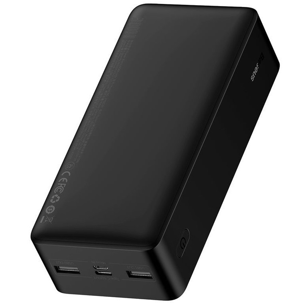Повербанк 30000 mAh Baseus Bipow Digital Display 2USB+Type-C 15W Black Универсальная батарея
