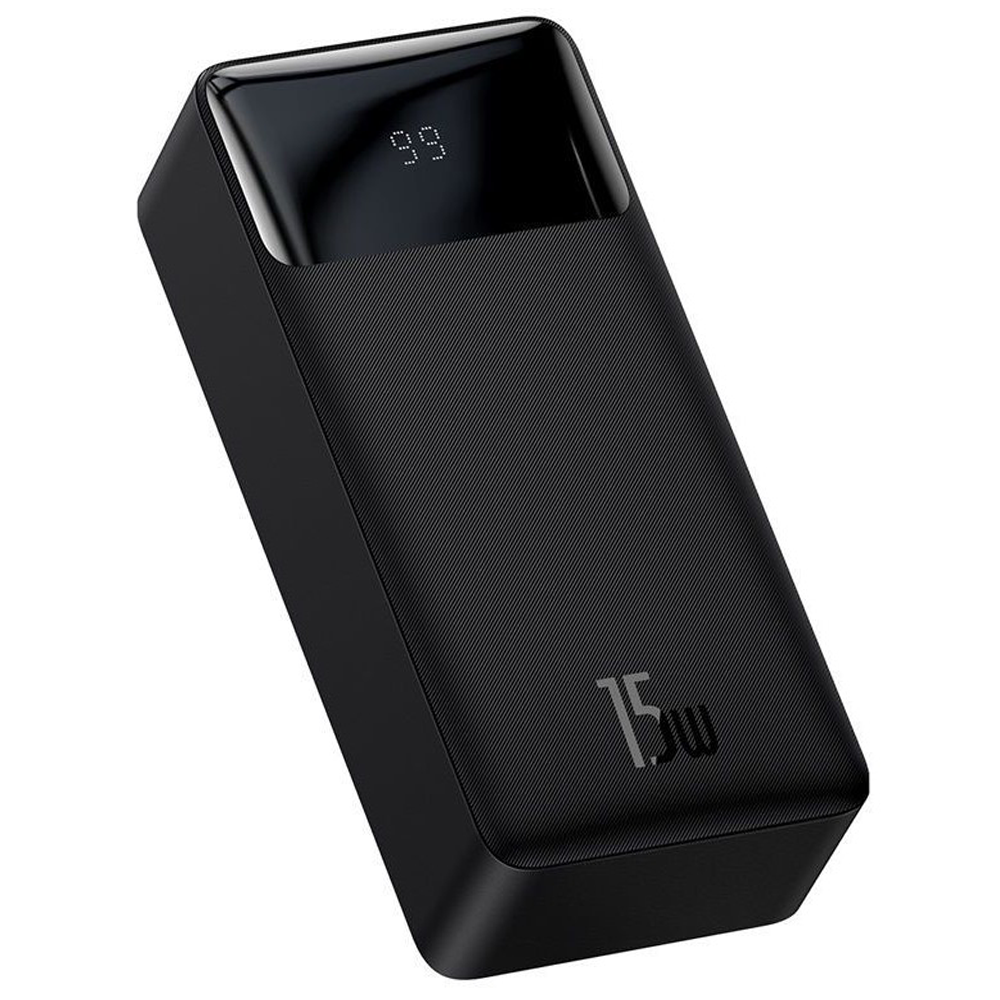 Повербанк 30000 mAh Baseus Bipow Digital Display 2USB+Type-C 15W Black Универсальная батарея Li-Pol