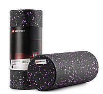 Ролер масажер гладкий заповнений Hop-Sport HS-P033SYG EPP 33 см Чорно-фіолетовий, фото 2