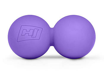 Силіконовий масажний подвійний м'яч 63 мм Hop-Sport HS-S063DMB Фіолетовий