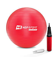 Фітбол Hop-Sport 55 см Червоний + насос 2020, фото 6