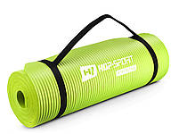 Мат для фітнесу та йоги Hop-Sport HS-N015GM 1,5 см салатовий, фото 2