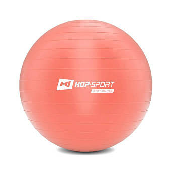 Фітбол Hop-Sport 55 см рожевий + насос 2020