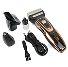 Електробритва тример Gemei GM 595 + Подарунок Багаторазові вухочистки TOOL SET / Набір для стрижки волосся, фото 9