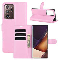 Чехол-книжка Litchie Wallet для Samsung Galaxy Note 20 Ultra Pink