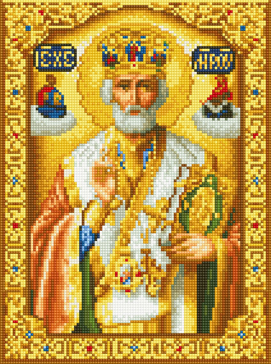 Набір алмазної мозаїки Rainbow Art Микола Чудотворець (EJ1264) 30 х 40 см (На підрамнику)