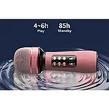 Караоке мікрофон Wster WS-898 Оригінал (USB, microSD, AUX, FM радіо, Bluetooth 5.0) — Рожевий, фото 8