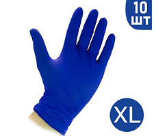Перчатки нитриловые синие 10 шт XL