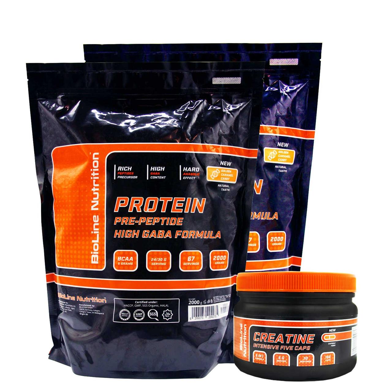 Протеїн для росту м'язів 4 кг. + Креатин в подарунок (BioLine Nutrition) GS