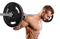 Набір дисків STRONG 39 кг з прямим і гантельными грифами, фото 7