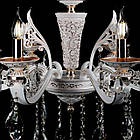 Класична люстра-свічка на 6 ламп Е14 колір каркасу білий з золотом VL-LK040M/6 (SGD+LWT), фото 3