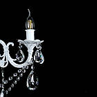 Класична люстра-свічка на 6 ламп біла з хромом СветМира VL-L533/6 (LWT+SL), фото 3