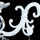 Класична люстра-свічка на 6 ламп біла з хромом СветМира VL-L533/6 (LWT+SL), фото 4