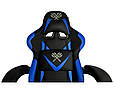 Ігрове комп'ютерне крісло Malatec чорно-синій 8978, фото 10