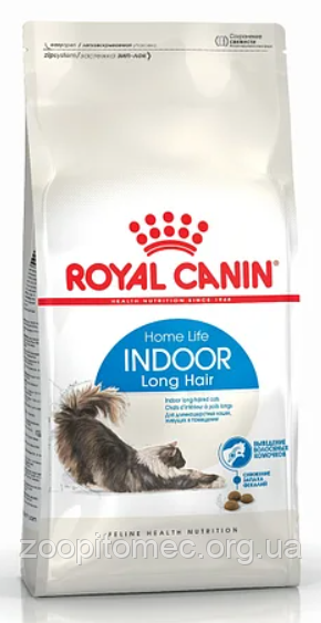 Royal Canin (Роял Канін) INDOOR LONG HAIR корм для домашніх довгошерстих кішок, 400 г, фото 1
