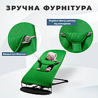 Змінний чохол на шезлонг Baby Bjorn Balance Soft колір зелений неопрен 3d в сітку (BBS-00-07), фото 5