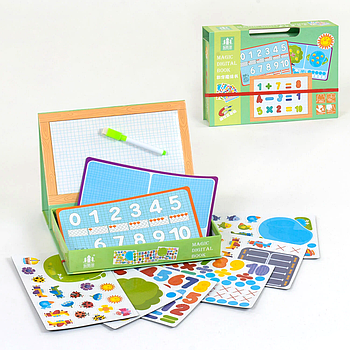 Дерев'яна гра "Магнітна Книга" C 39986 (маркер на водній основі, математика)