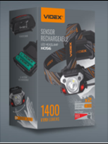 Ліхтар налобний сенсорний Videx VLF-H056, акумулятори 18650, USB Type C