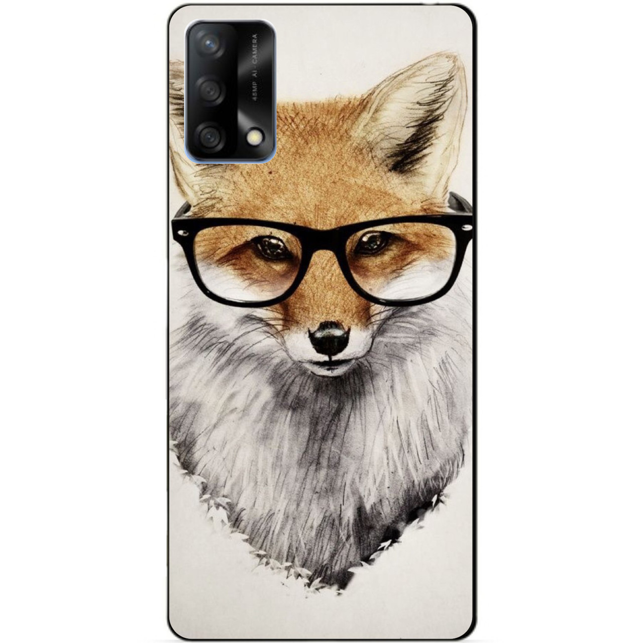 Силіконовий бампер чохол для Oppo A74 з картинкою Лисиця