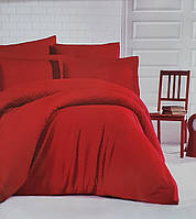 Набор постельного белья сатин страйп 200 на 220 см Clasy красный