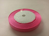 Лента атласная розовая 1 см 23м декоративная лента, шитье , декор одежды и домашнего текстиля