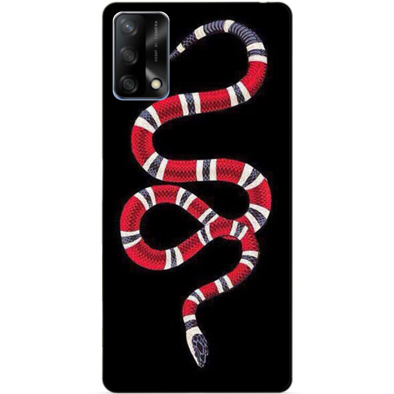 Силіконовий бампер чохол для Oppo A74 з малюнком Змія