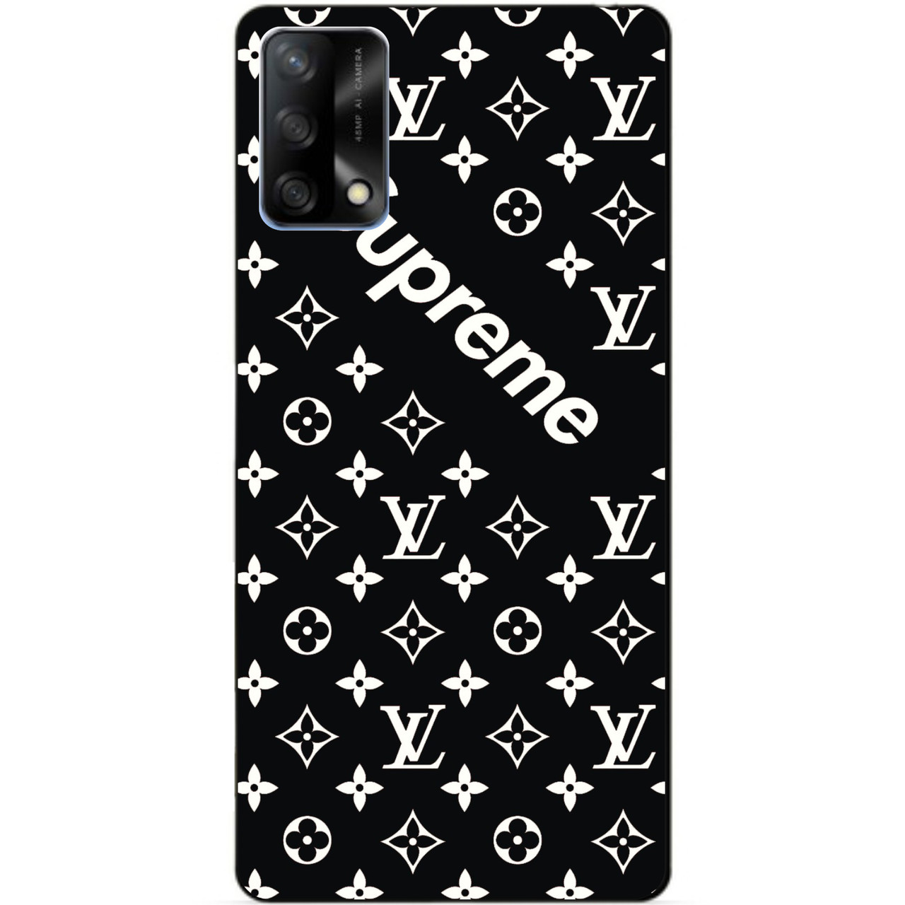 Силіконовий бампер чохол для Oppo A74 з малюнком Supreme LV