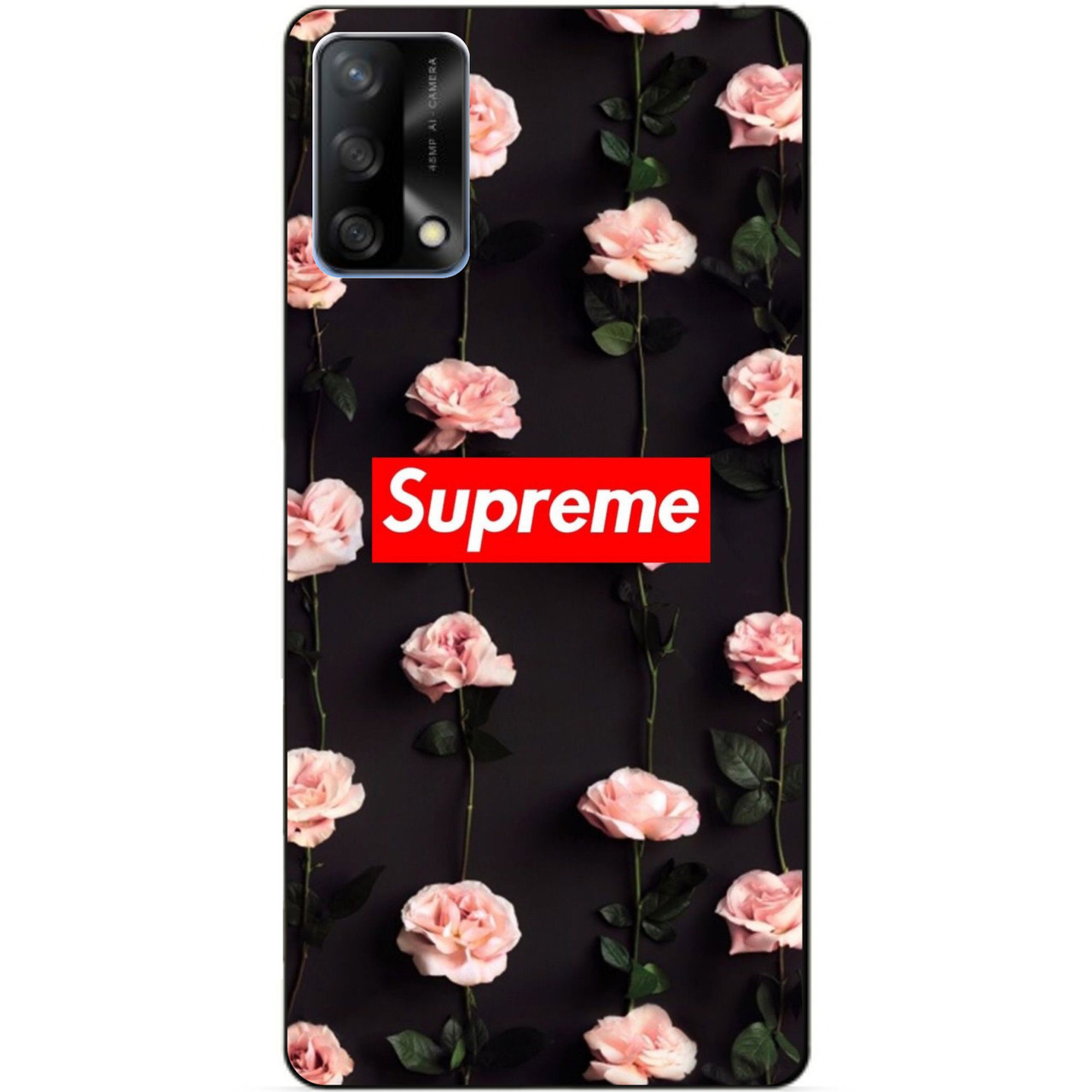 Силіконовий бампер чохол для Oppo A74 з малюнком Supreme