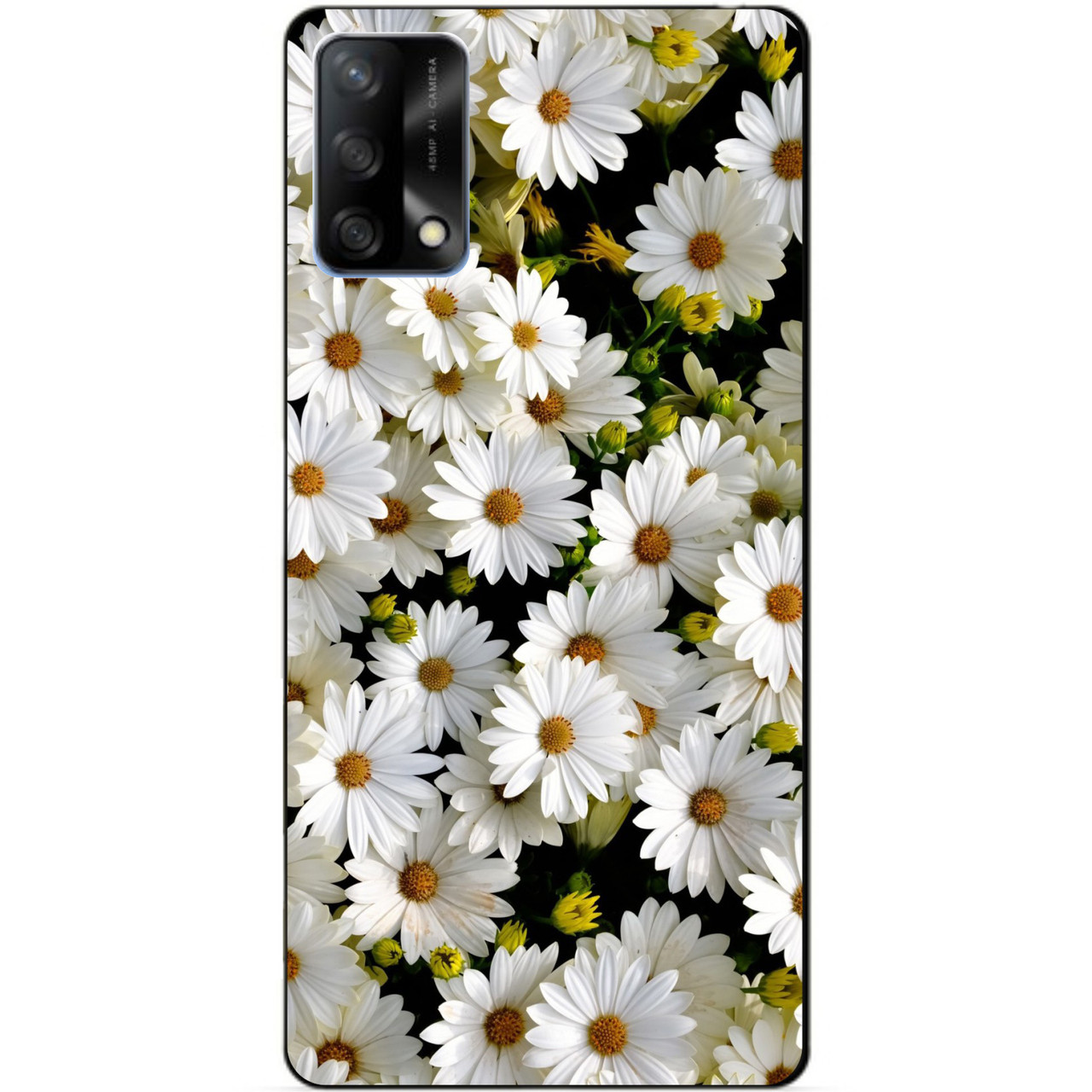 Силіконовий бампер чохол для Oppo A74 з малюнком Ромашки